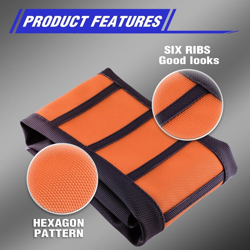 fewfuss Gripper Rubber Dirt Bike Seat Cover - Universal Soft Seat Cover for Most Dirt Bike Motorcycle (Black-Orange) - Image 5